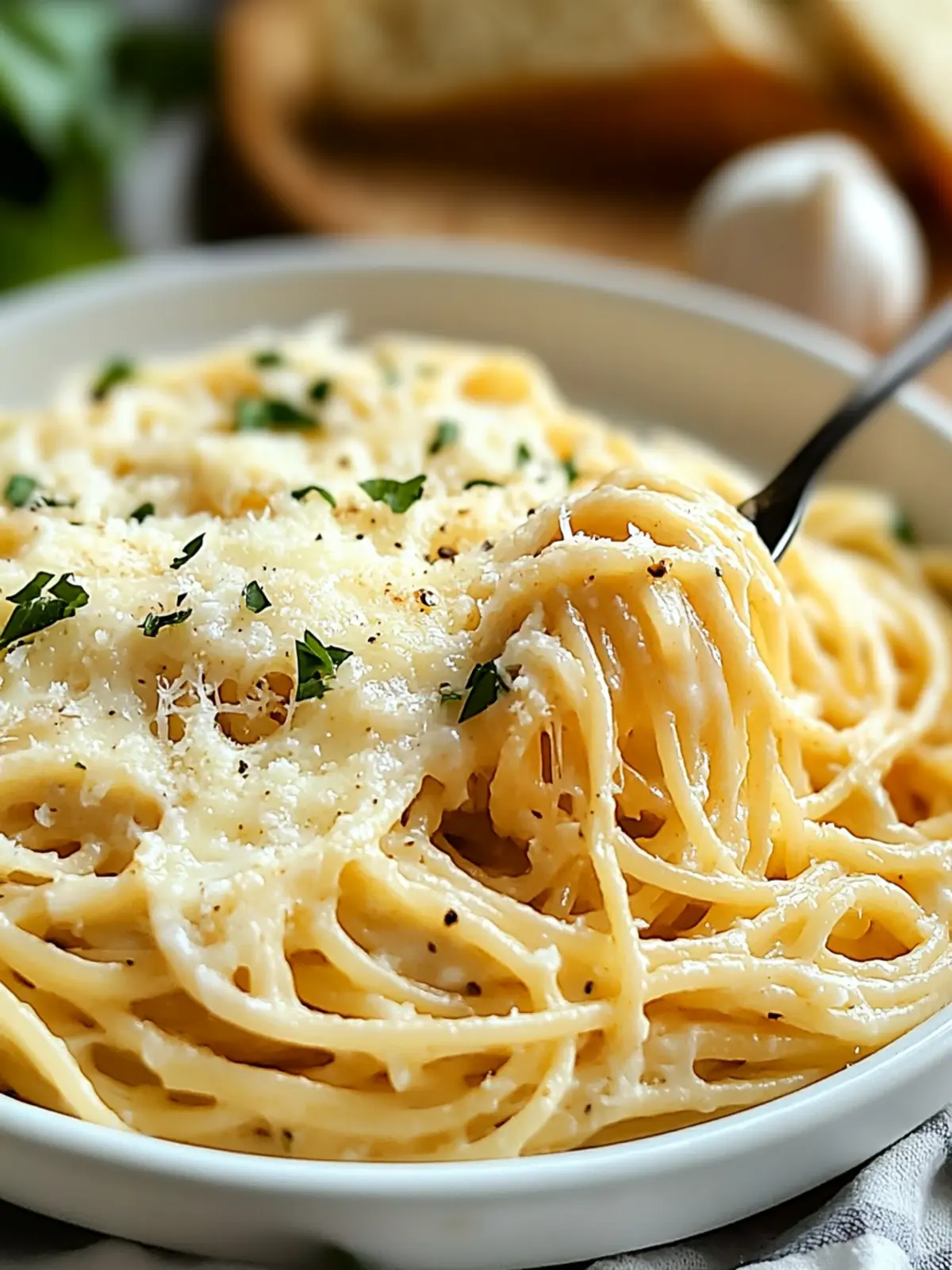 Creamy Cheesy Garlic Parmesan Spaghetti with Cream Cheese Magic 5 Cheesy garlic parmesan spaghetti and cream cheese