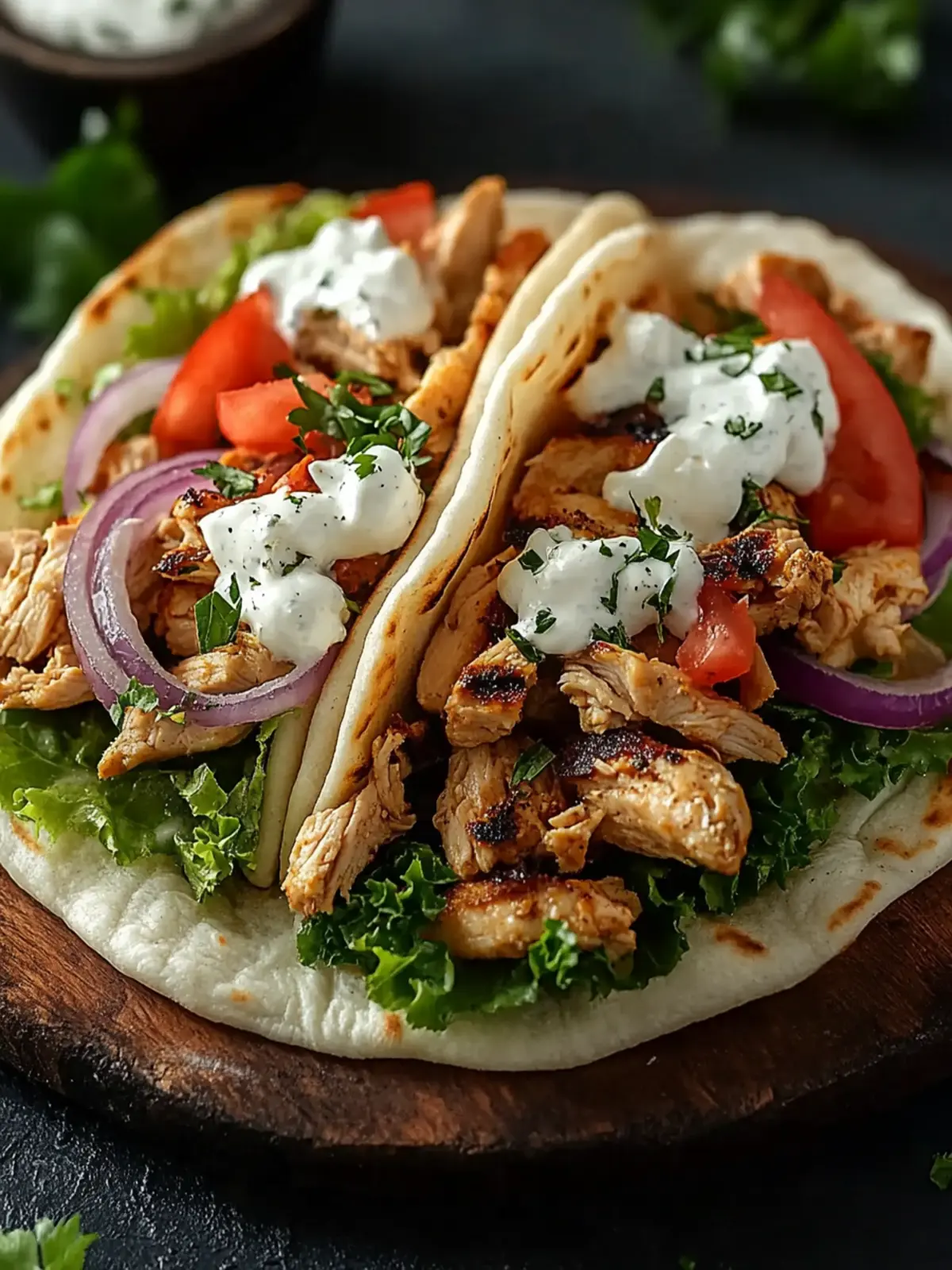 Savory Slow Cooker Chicken Gyros with Zesty Tzatziki Delight 4 Slow Cooker Chicken Gyros