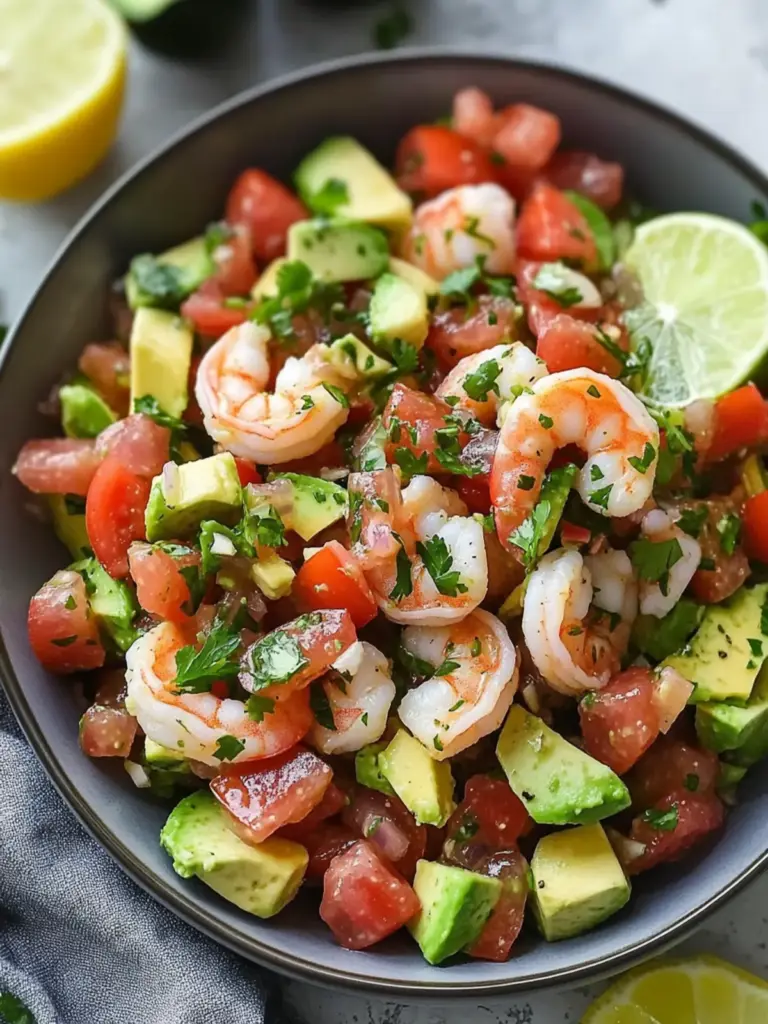 Avocado Salsa Shrimp Salad