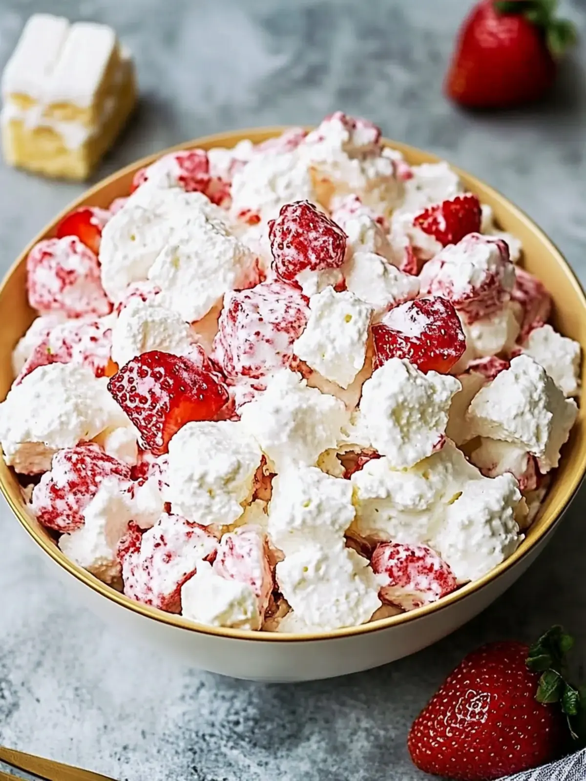 Strawberry Shortcake Fluff Salad: A Cloud of Creamy Bliss 4 Strawberry Shortcake Fluff Salad