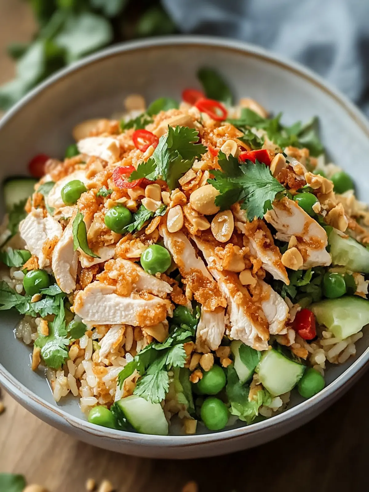 Savor Chicken Crispy Rice Salad with Creamy Peanut Bliss 4 Savor Chicken Crispy Rice Salad with Creamy Peanut