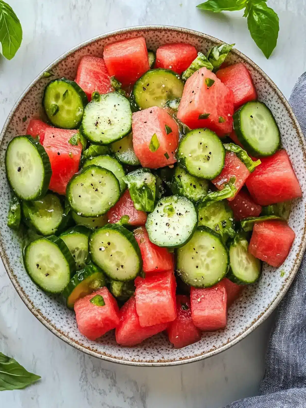 Delicious Watermelon Cucumber Salad for a Refreshing Summer! 5 Watermelon Cucumber Salad