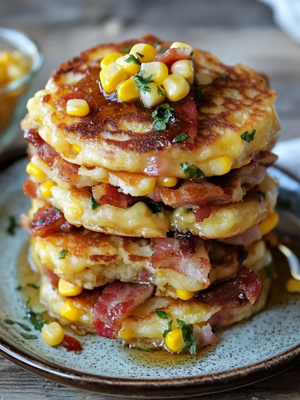 Savor Irresistible Bacon and Corn Griddle Cakes Today 3 Bacon and Corn Griddle Cakes