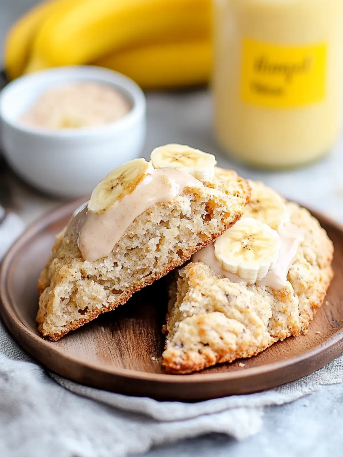 Irresistible Banana Bread Scones with Creamy Cinnamon Glaze 4 Banana Bread Scones