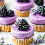 Delicious Mini Blackberry Lavender Cheesecakes to Savor 8 Mini Blackberry Lavender Cheesecakes