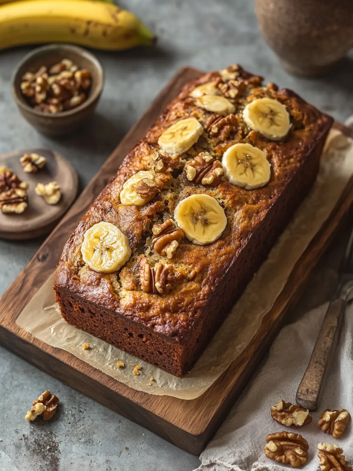 Ultimate Banana Loaf with Walnuts - Easy & Delicious Bliss 3 Banana Loaf with Walnuts