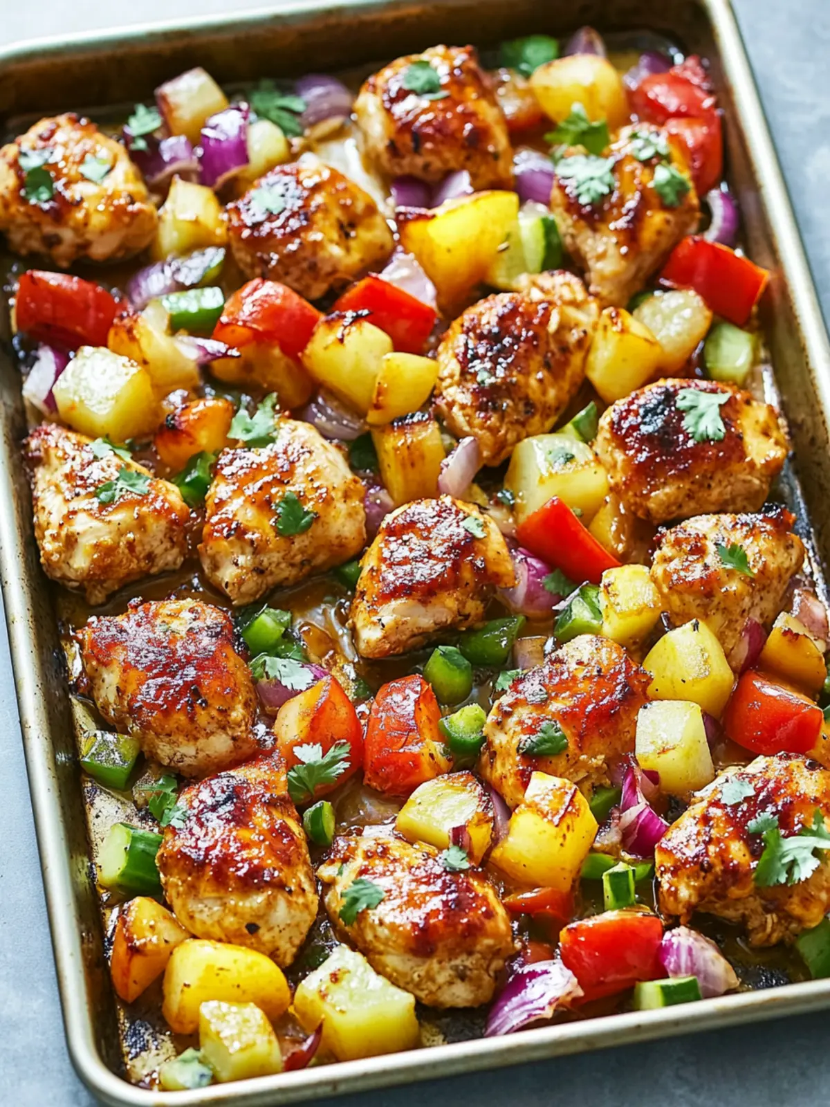 Delicious Hawaiian Chicken Sheet Pan: Easy Dinner Delight 2 Hawaiian Chicken Sheet Pan