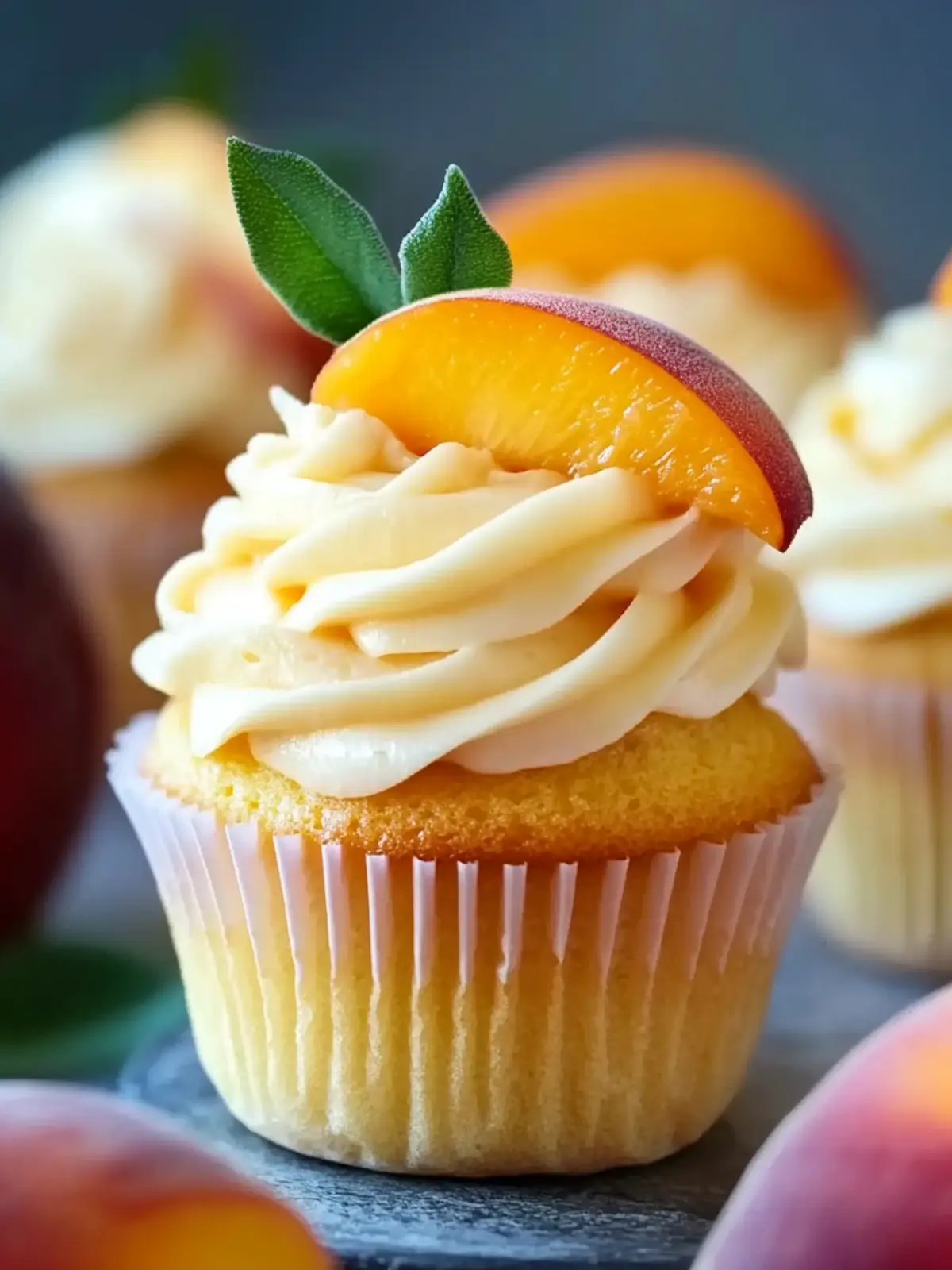 Honey Peach Cream Cheese Cupcakes: Summer's Sweet Delight 3 Honey Peach Cream Cheese Cupcakes