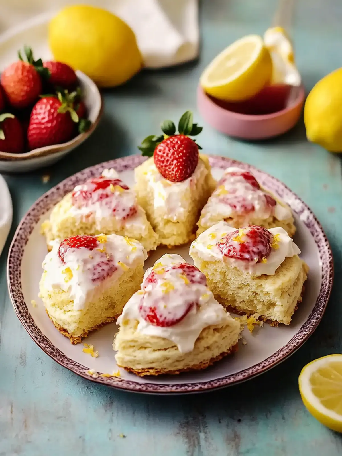 Delicious Strawberry Lemon Cream Scones for Brunch Bliss 4 Strawberry Lemon Cream Scones