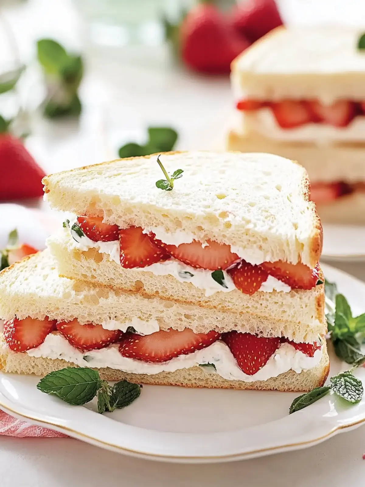 Sweet Strawberry Tea Sandwiches Perfect for Any Gathering 4 Sweet Strawberry Tea Sandwiches
