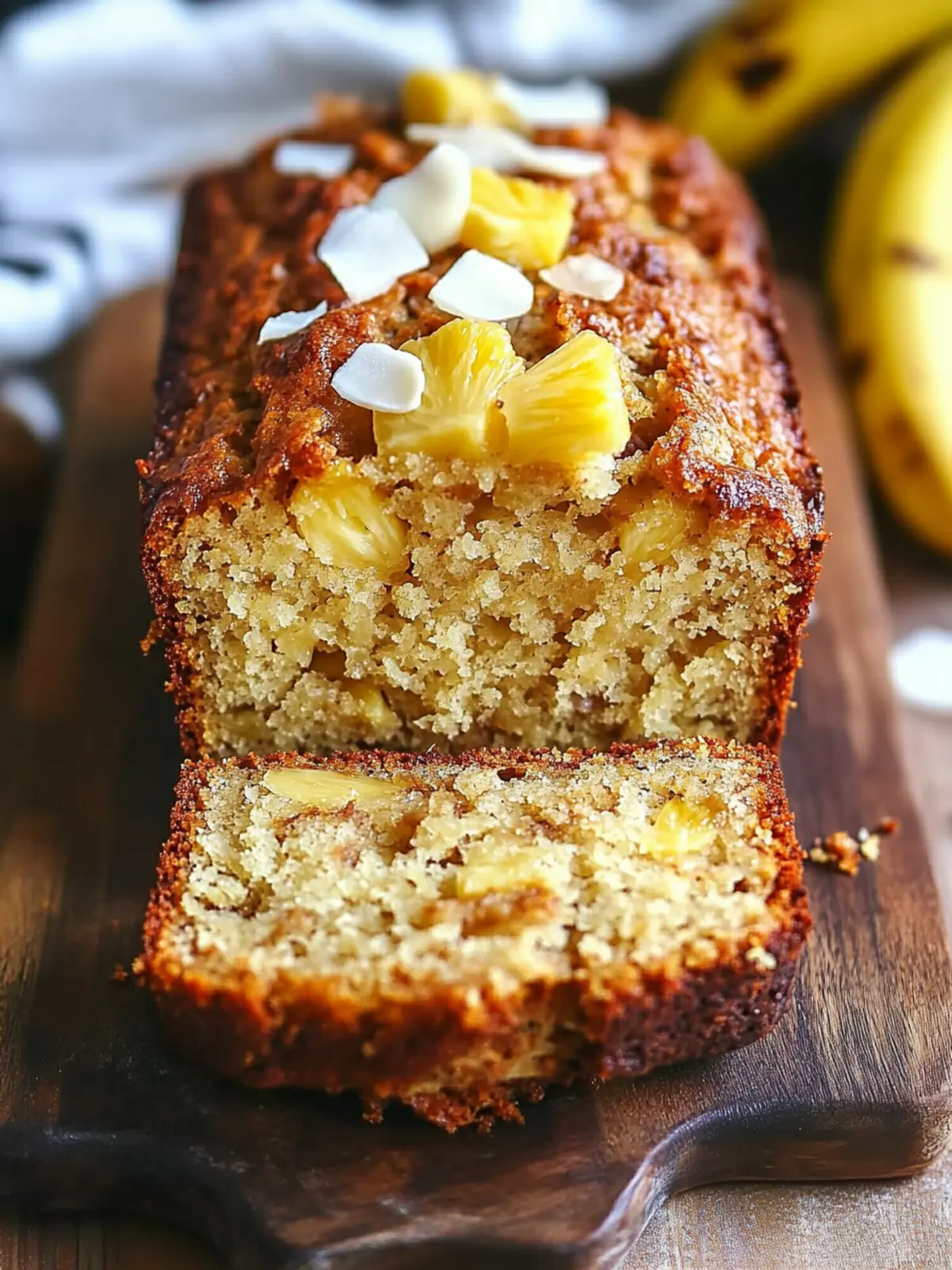 Tropical Coconut Pineapple Banana Bread for Blissful Mornings 2 Coconut Pineapple Banana Bread