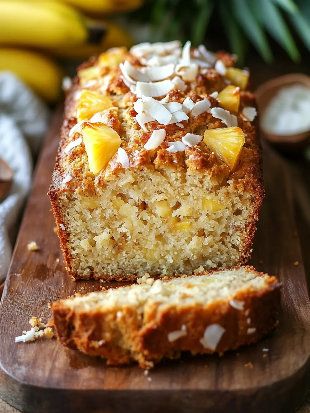 Tropical Coconut Pineapple Banana Bread for Blissful Mornings 4 Coconut Pineapple Banana Bread