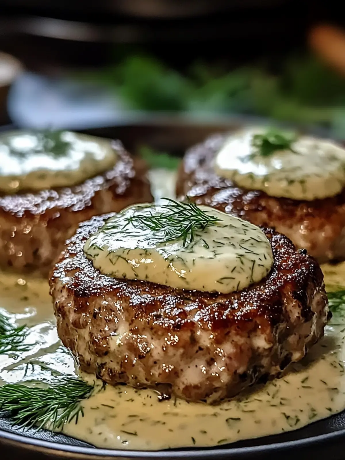 Savory Hamburger Steaks in Creamy Dill Sauce Delight Tonight 2 Savory Hamburger Steaks in Creamy Dill Sauce Delight