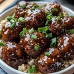 Sticky Hoisin Meatballs with Scallion Sauce You'll Crave 7 Sticky Hoisin Meatballs with Scallion Sauce