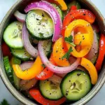 Pickled Cucumber, Onion, and Bell Pepper Salad Bliss in 15 Minutes 6 Pickled Cucumber, Onion, and Bell Pepper Salad Bliss