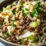 Savory Ground Beef and Chopped Cabbage One-Pot Wonder 6 Ground Beef and Chopped Cabbage