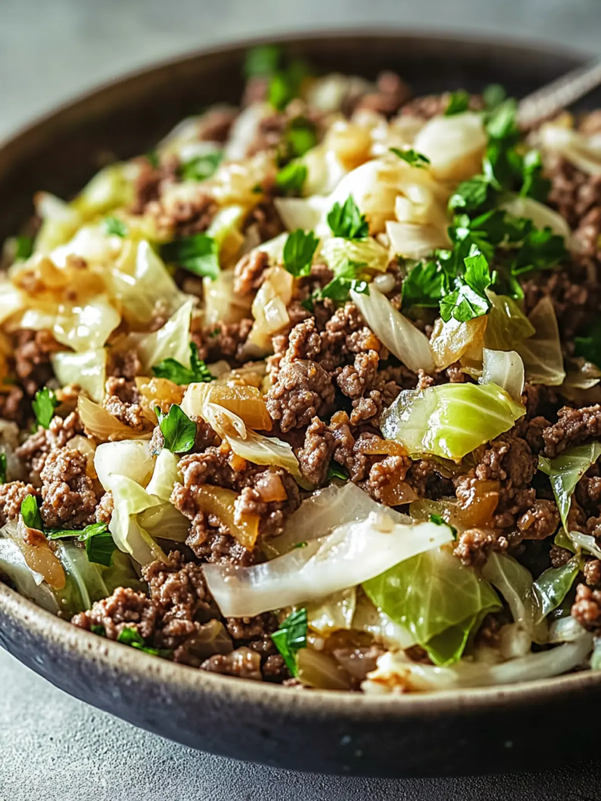 Savory Ground Beef and Chopped Cabbage One-Pot Wonder 5 Ground Beef and Chopped Cabbage