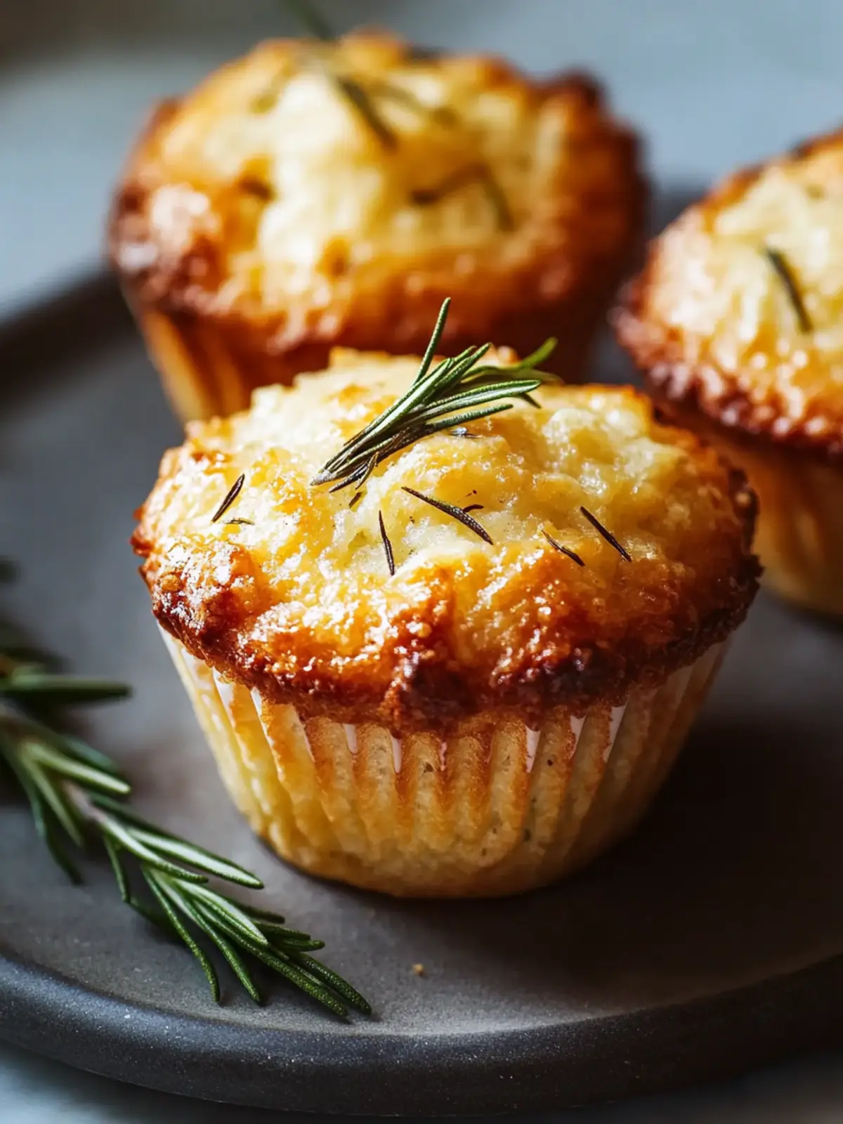 Parmesan Rosemary Muffins: Savory Bliss in Every Bite 3 Parmesan Rosemary Muffins