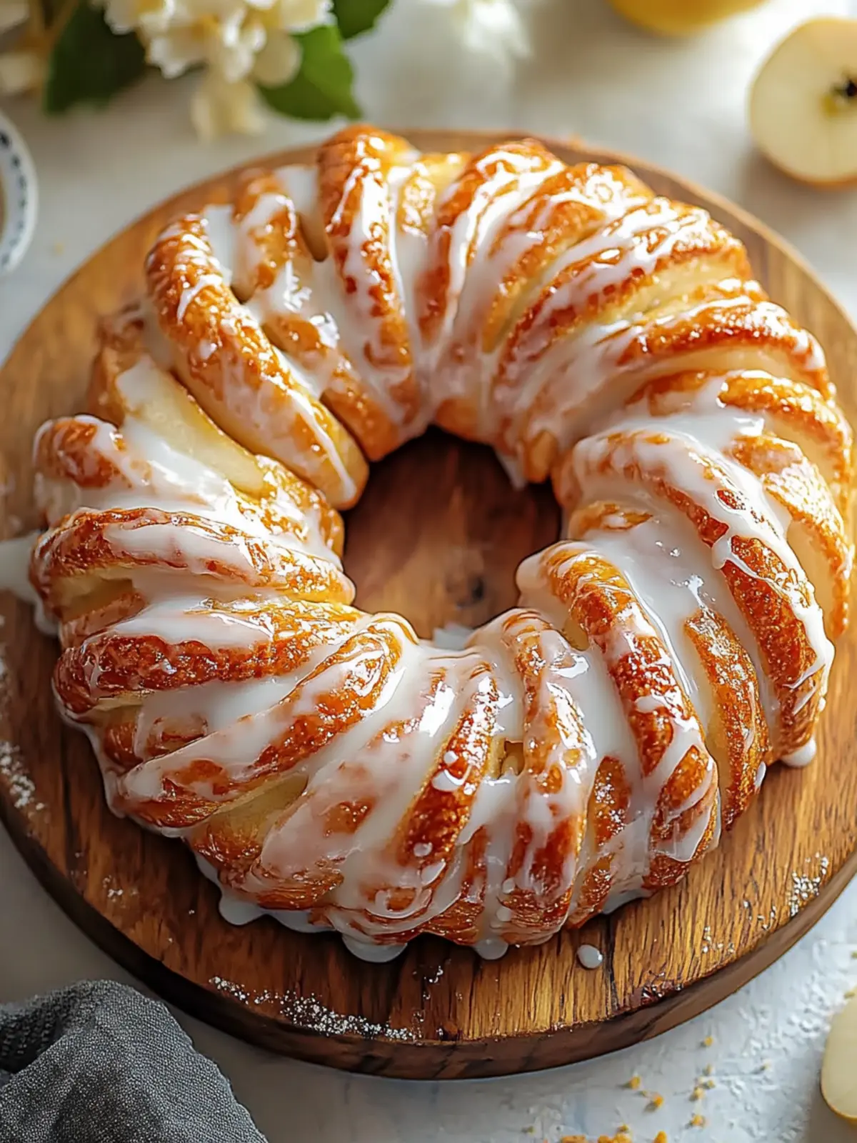 Delicious Apple Kringle with Vanilla Glaze You’ll Love 3 Apple Kringle with Vanilla Glaze