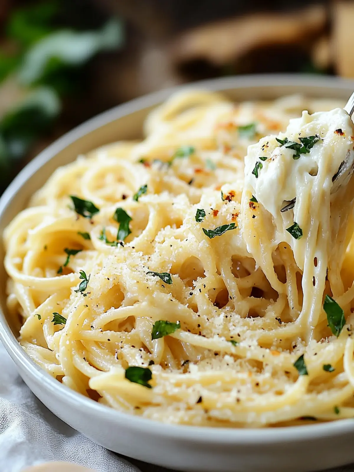 Creamy Cheesy Garlic Parmesan Spaghetti with Cream Cheese Magic 3 Cheesy garlic parmesan spaghetti and cream cheese