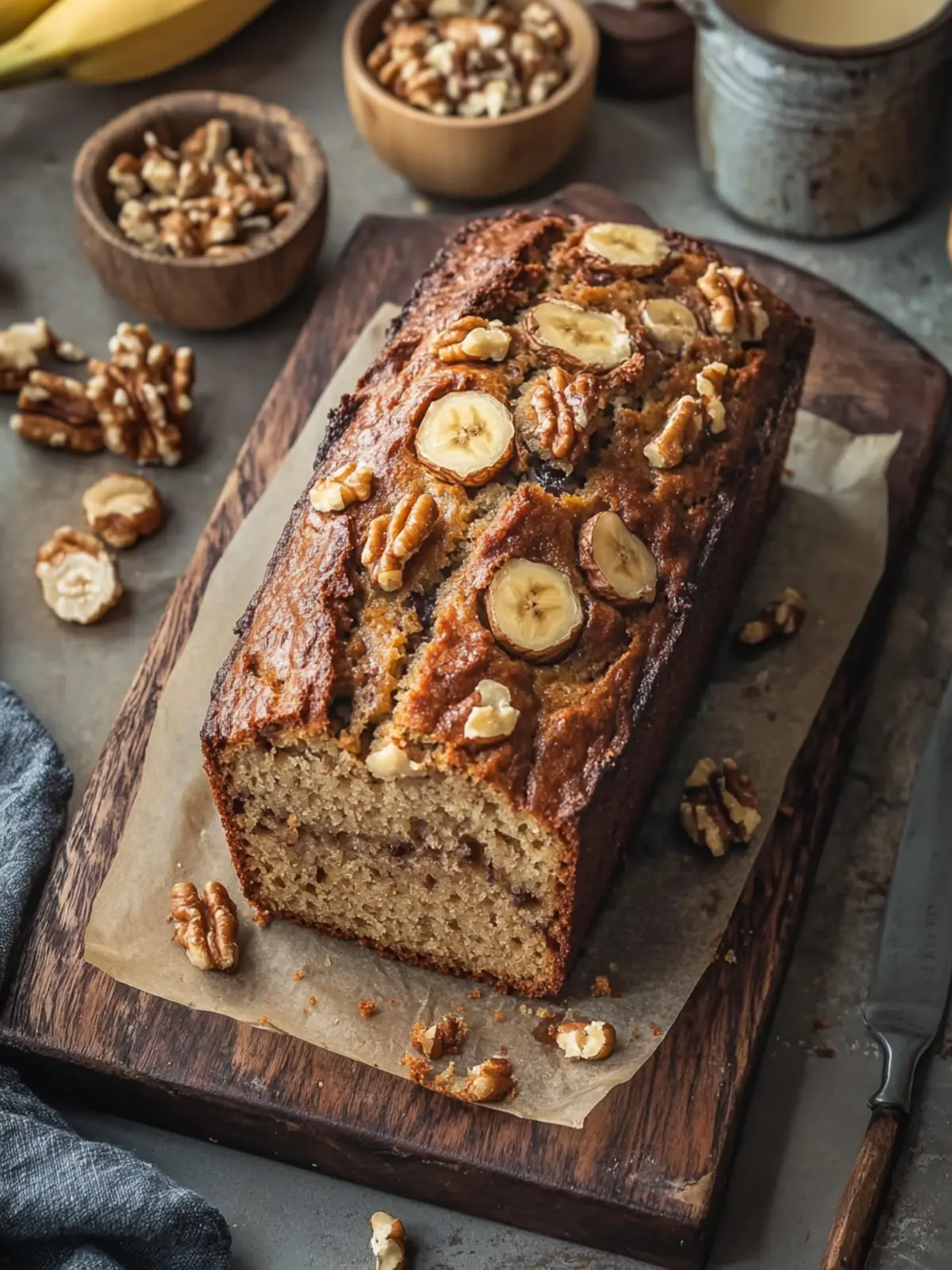Ultimate Banana Loaf with Walnuts - Easy & Delicious Bliss 5 Banana Loaf with Walnuts