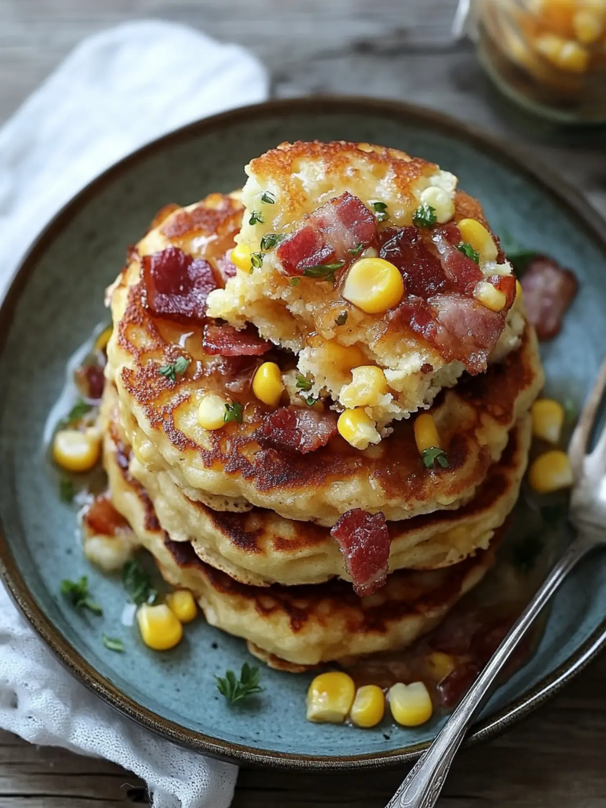 Savor Irresistible Bacon and Corn Griddle Cakes Today 2 Bacon and Corn Griddle Cakes