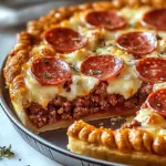Savory Hamburger Sausage & Pepperoni Pie for Cozy Nights 2 Savory Hamburger Sausage & Pepperoni Pie