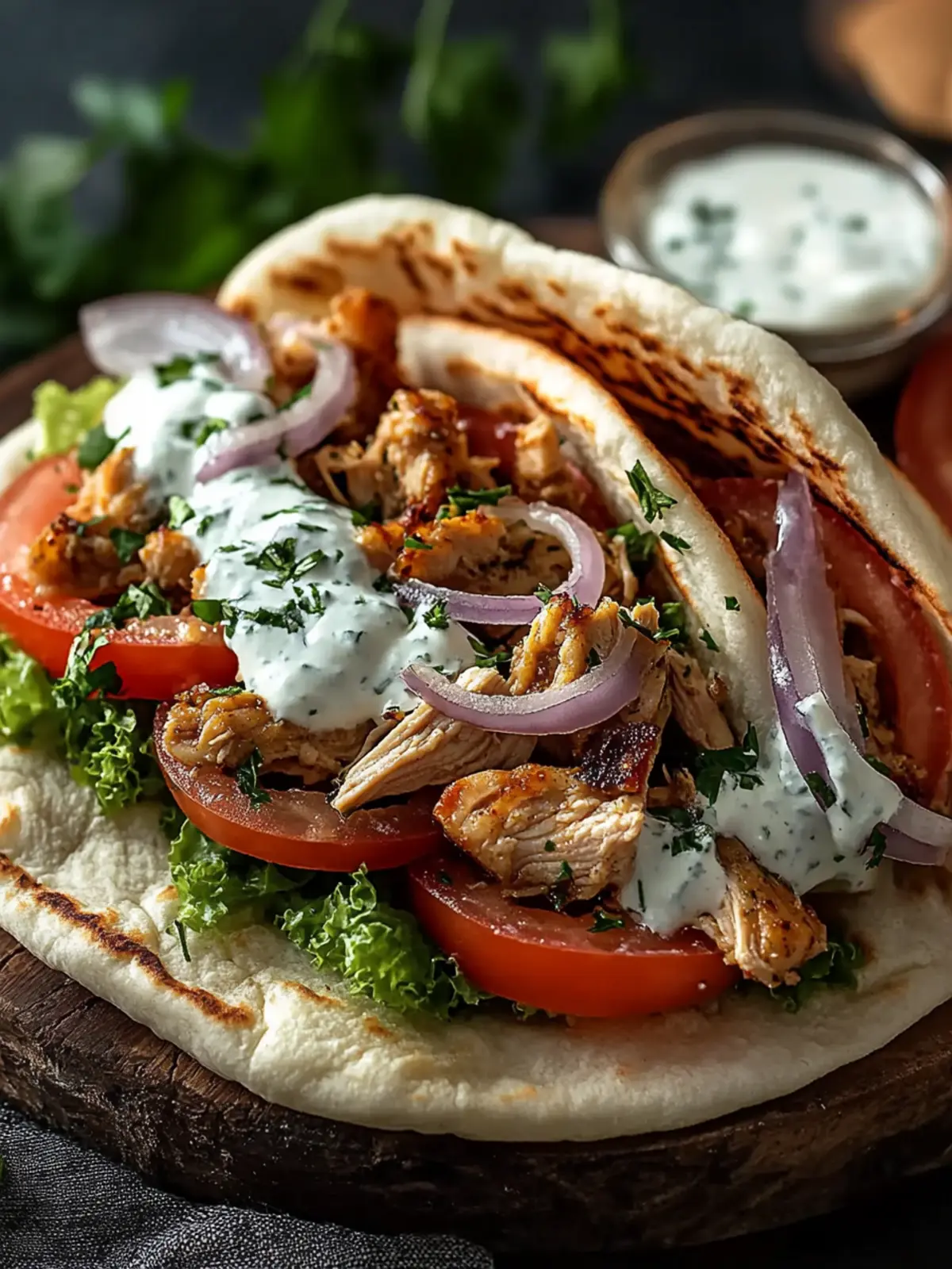 Savory Slow Cooker Chicken Gyros with Zesty Tzatziki Delight 5 Slow Cooker Chicken Gyros