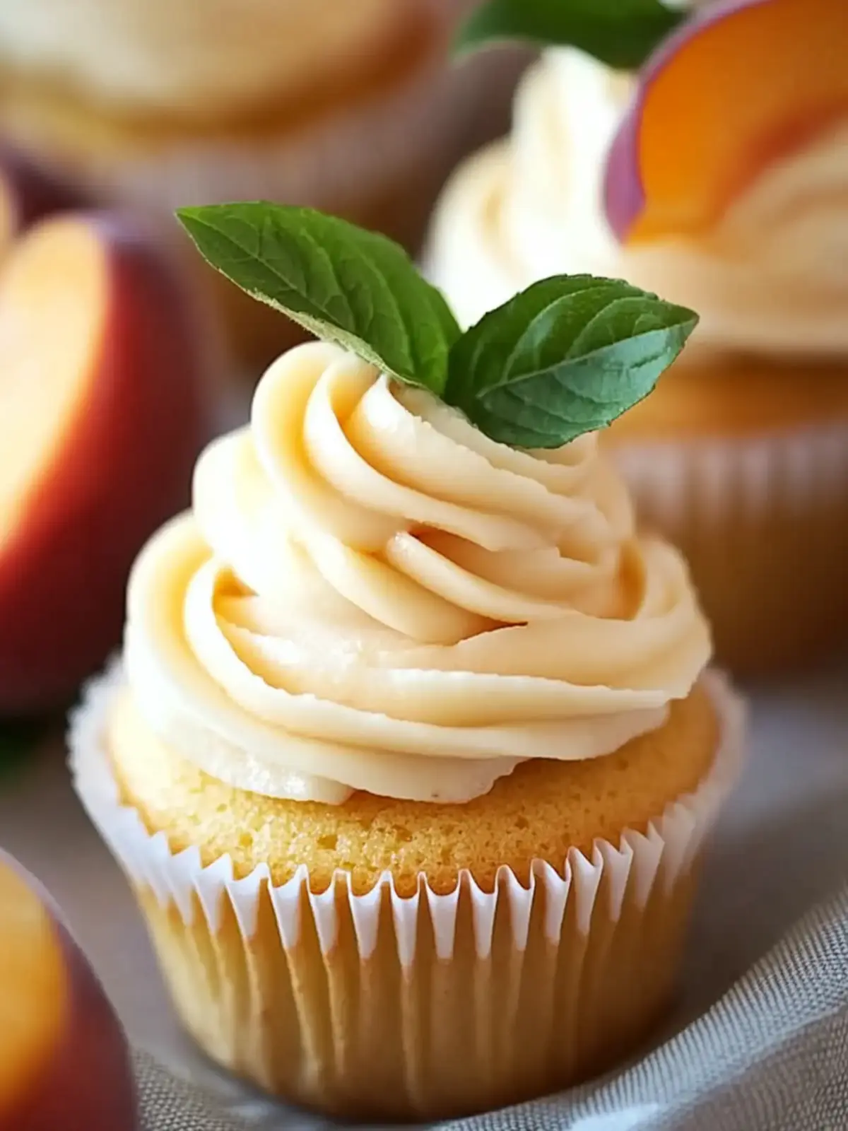 Honey Peach Cream Cheese Cupcakes: Summer's Sweet Delight 2 Honey Peach Cream Cheese Cupcakes