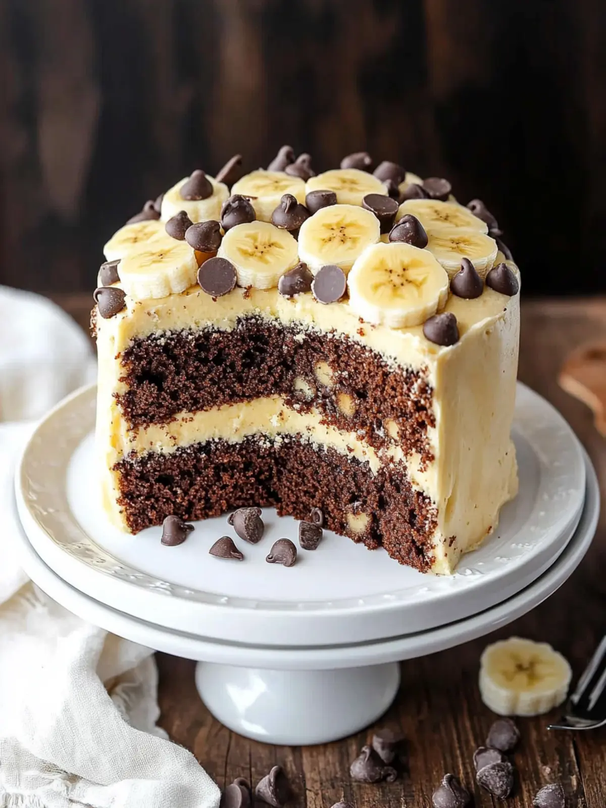 Indulge in Bliss: Homemade Banana Chocolate Chip Cake 2 Banana Chocolate Chip Cake