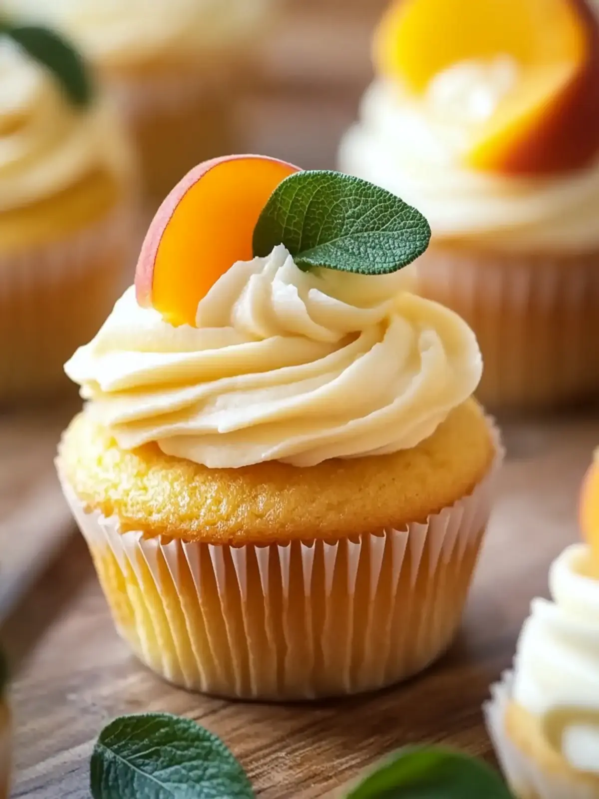 Honey Peach Cream Cheese Cupcakes: Summer's Sweet Delight 4 Honey Peach Cream Cheese Cupcakes