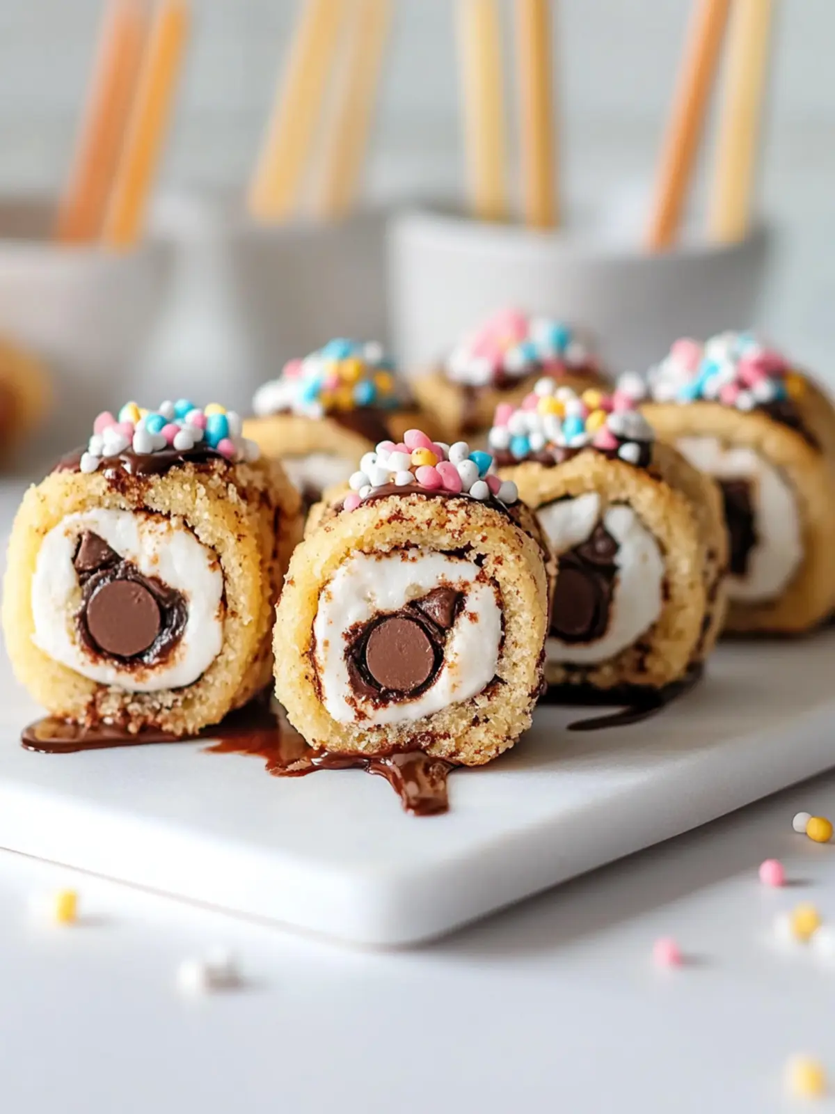 Chocolate Chip Cookie Sushi: Fun No-Bake Treats You’ll Love 4 Chocolate Chip Cookie Sushi