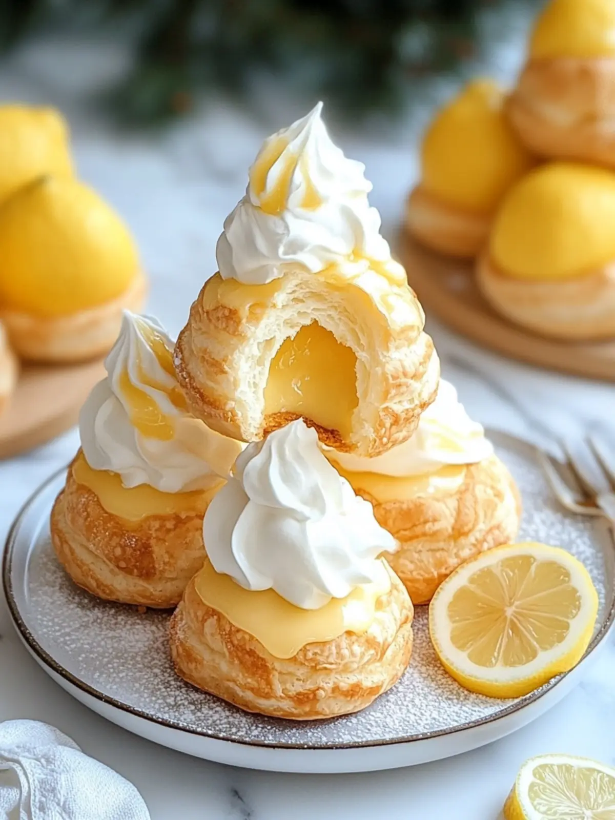 Delicious Lemon Cream Puffs That Brighten Your Day! 2 Lemon Cream Puffs