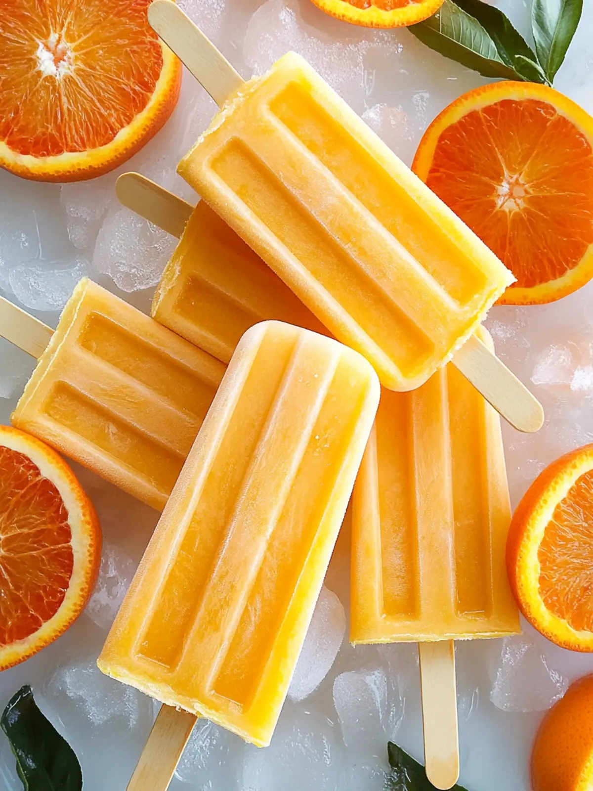 Delicious Orange Popsicles: A Refreshing Summer Treat 4 Orange Popsicles