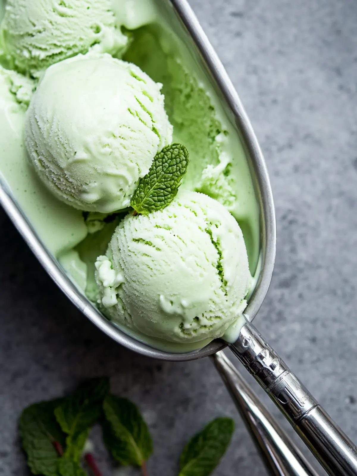 Fresh Mint Ice Cream with Watermelon Granita: A Summer Delight 2 Fresh Mint Ice Cream