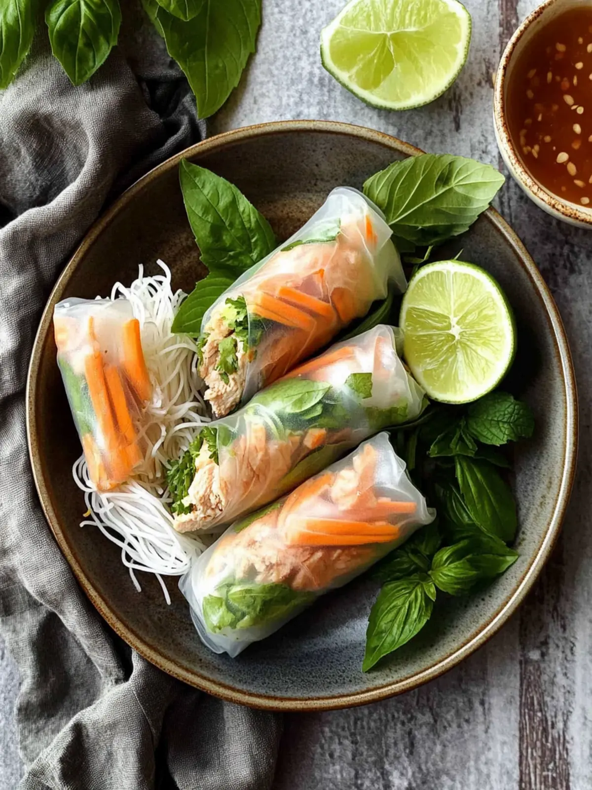 Perfect Vietnamese Summer Rolls with Chicken in 20 Minutes 3 Vietnamese Summer Rolls with Chicken