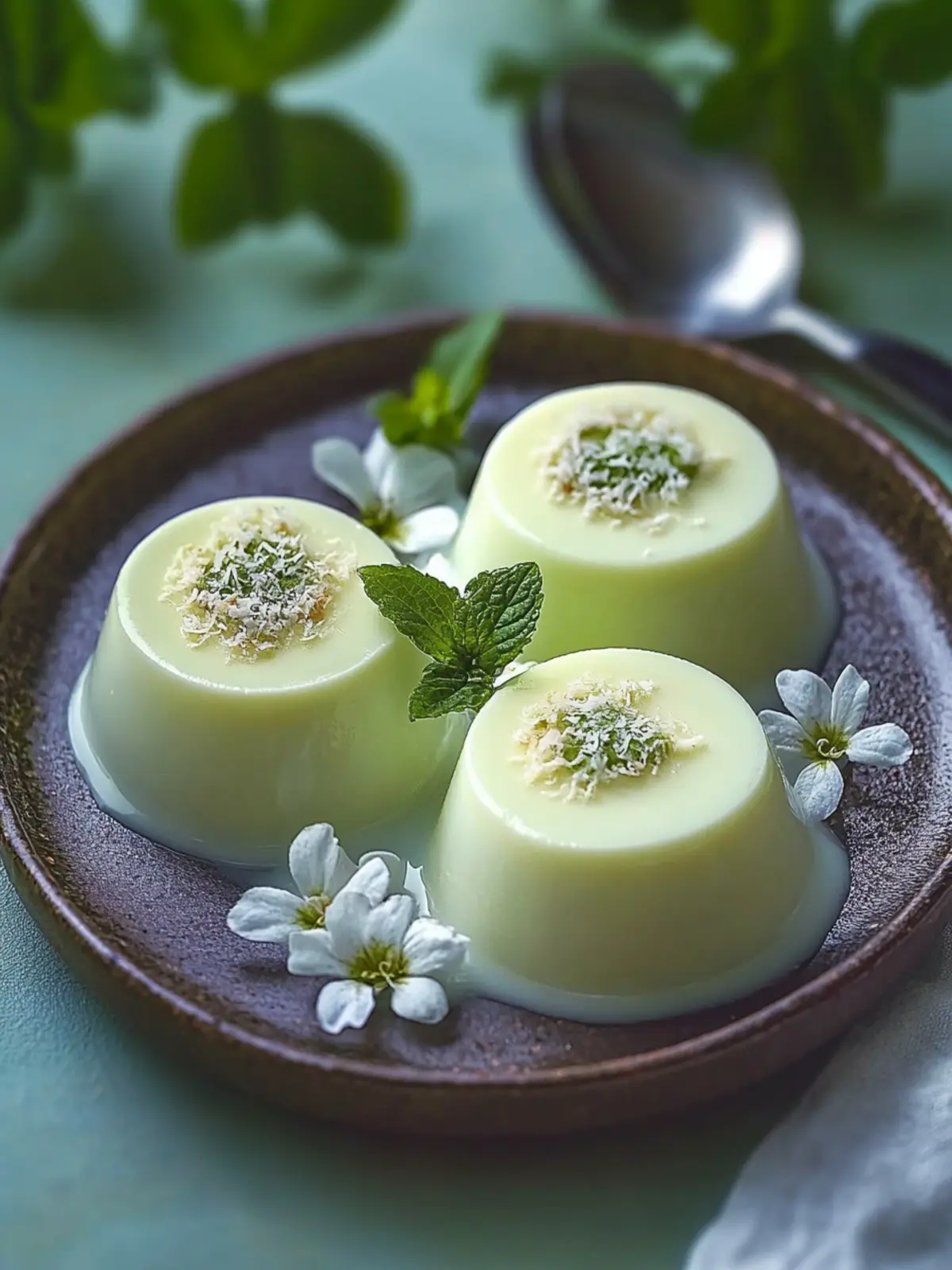 Irresistibly Creamy Pandan Coconut Panna Cotta Recipe 2 Creamy Pandan Coconut Panna Cotta