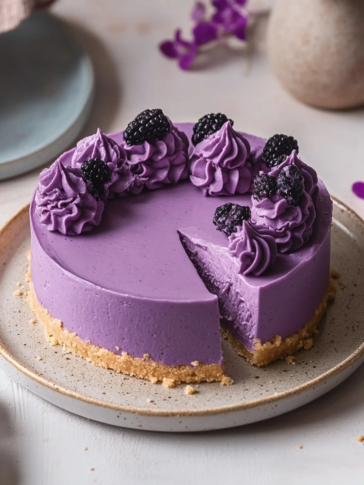 Decadent Ube Cheesecake: A Slice of Paradise Awaits 3 Ube Cheesecake
