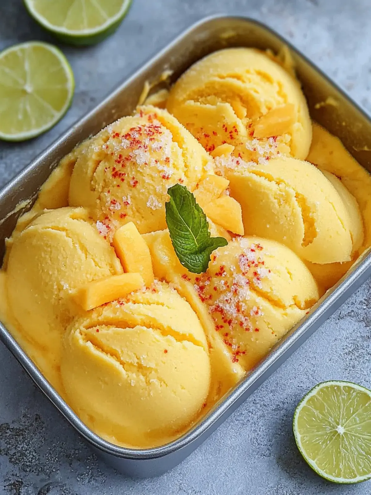 Chili Lime Mango Sorbet for a Refreshing Summer Treat 3 Chili Lime Mango Sorbet