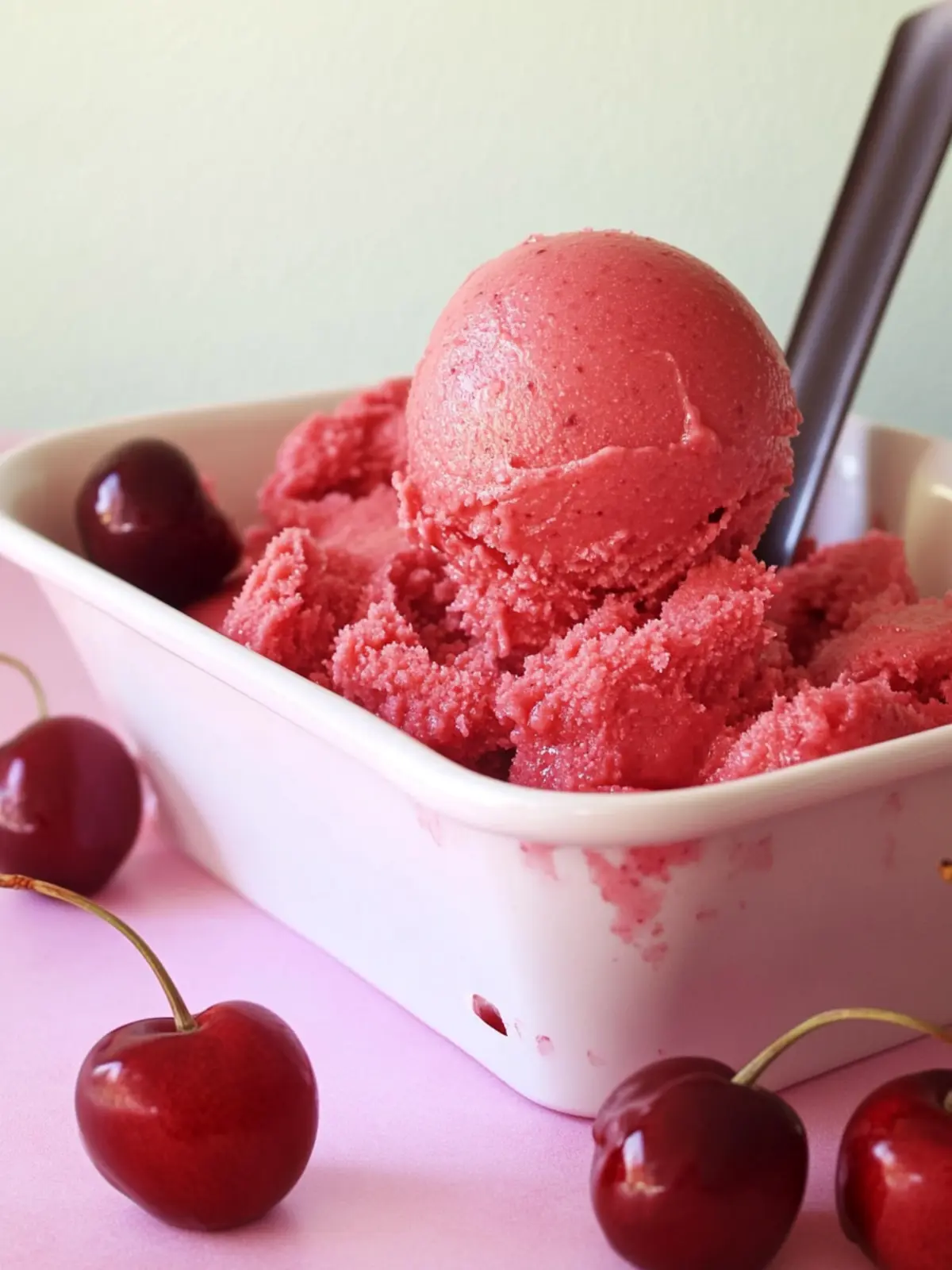 Dairy-Free Cherry Sherbet for a Sweet Summer Escape 5 Cherry Sherbet