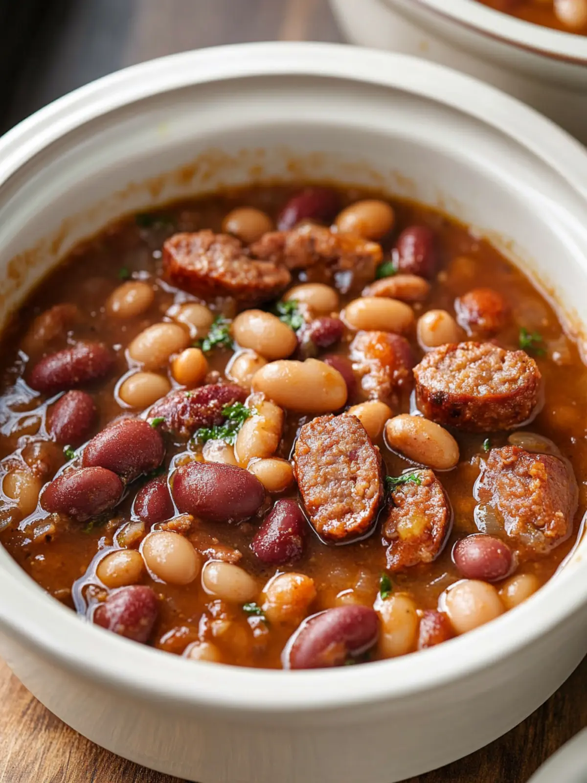 Slow Cooker 4-Ingredient Sausage and Beans You’ll Crave 3 Slow Cooker 4-Ingredient Sausage and Beans