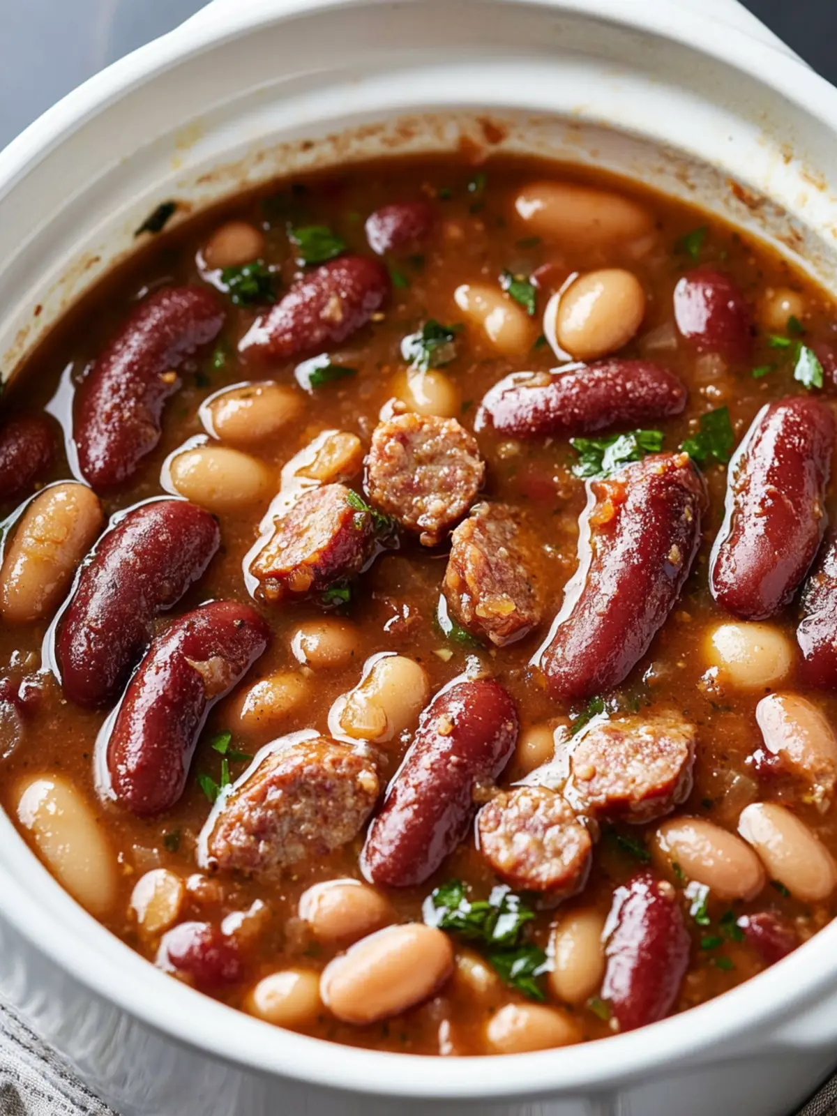 Slow Cooker 4-Ingredient Sausage and Beans You’ll Crave 2 Slow Cooker 4-Ingredient Sausage and Beans