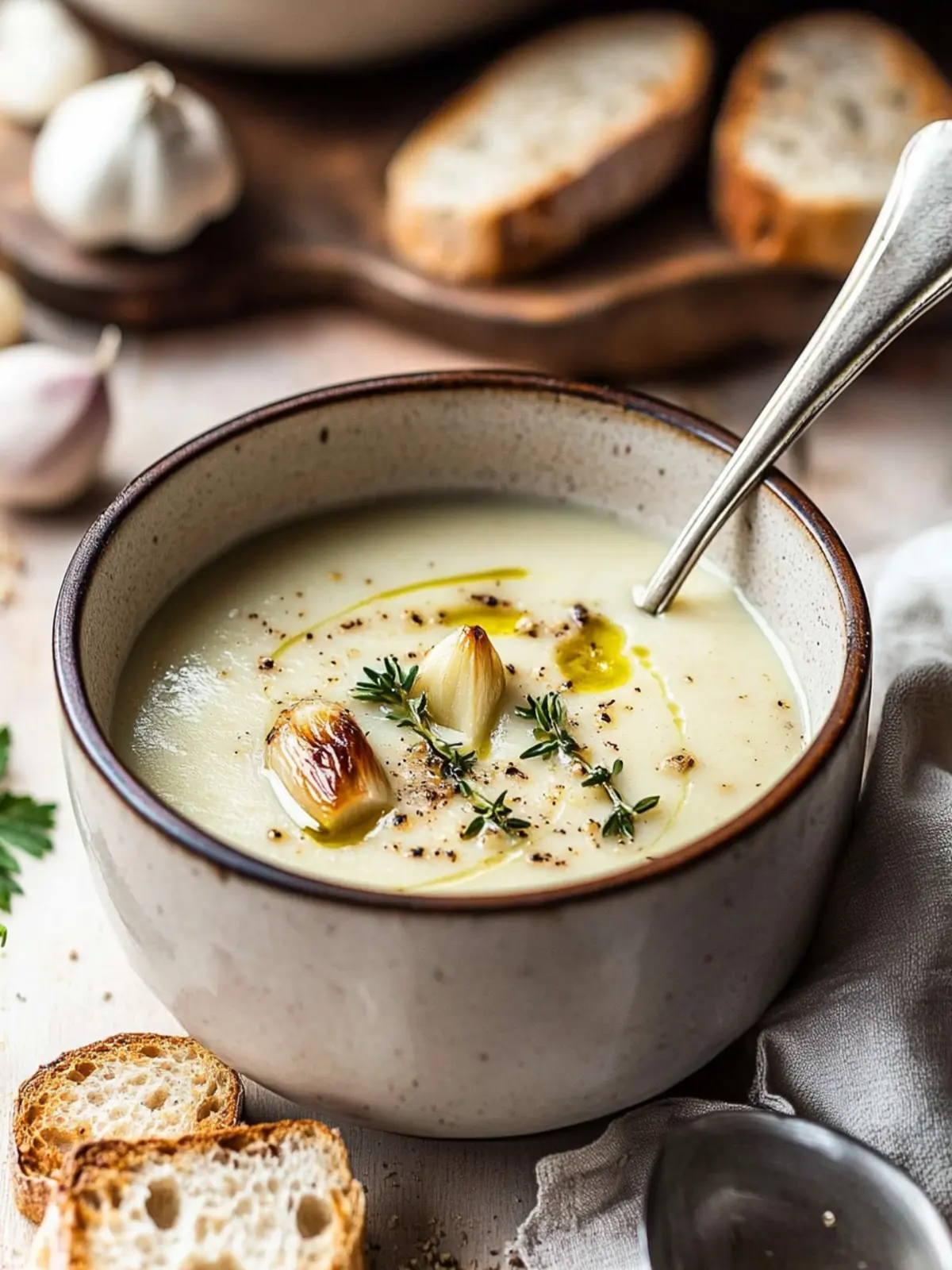 French Garlic Soup Recipe for Irresistible Comfort Food 3 French Garlic Soup
