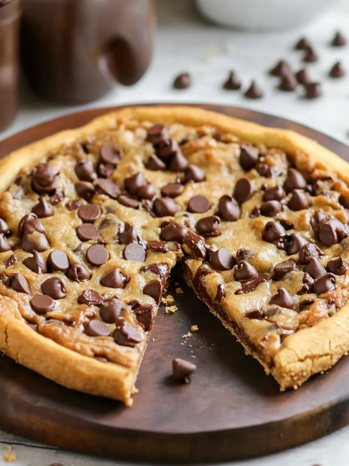 Decadent Chocolate Chip Cookie Pizza for Ultimate Indulgence 3 CHOCOLATE CHIP COOKIE PIZZA