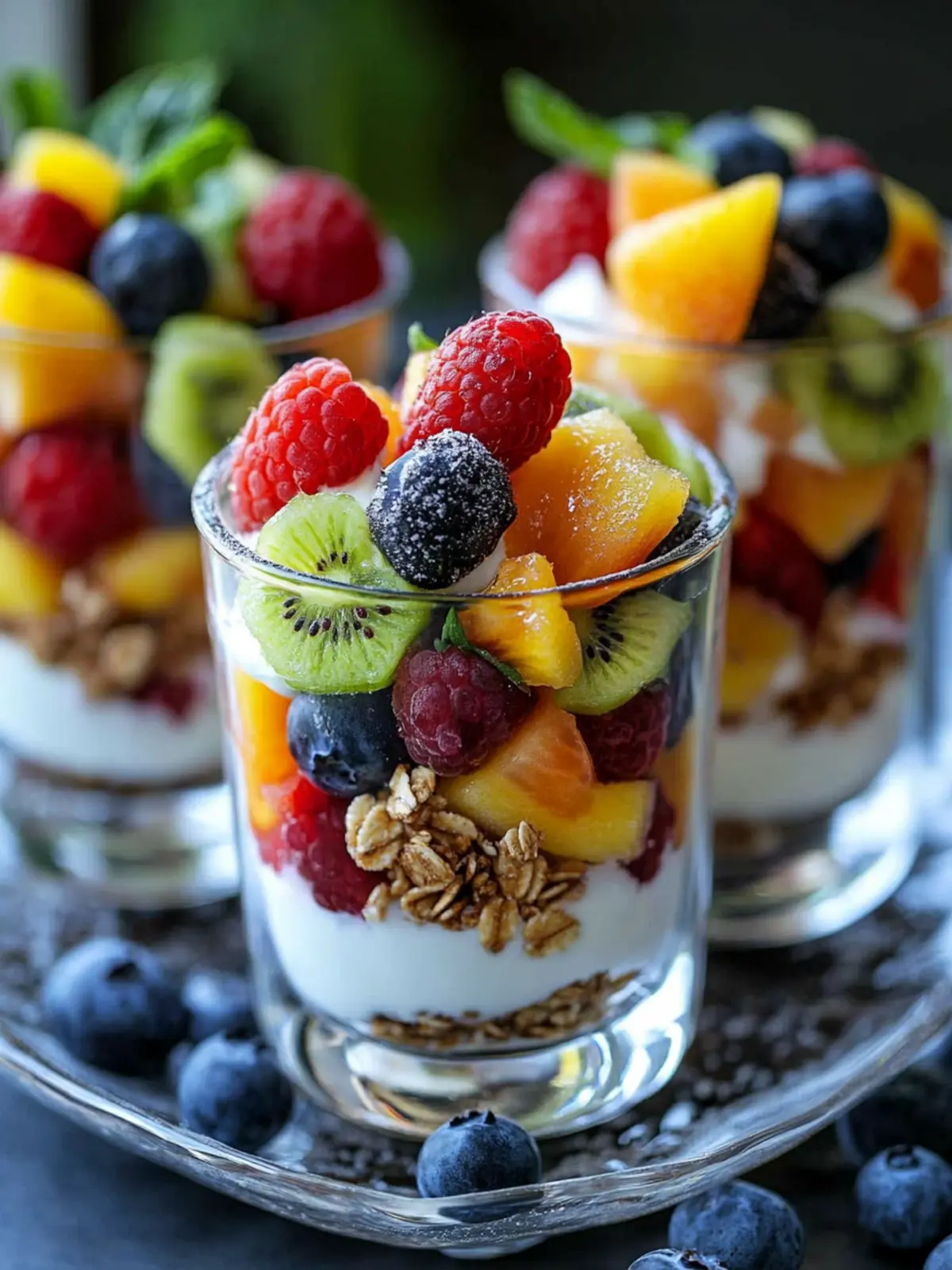 Awaken Your Mornings with Colorful Fruit & Yogurt Parfait Cups 4 Colorful Fruit & Yogurt Parfait Cups
