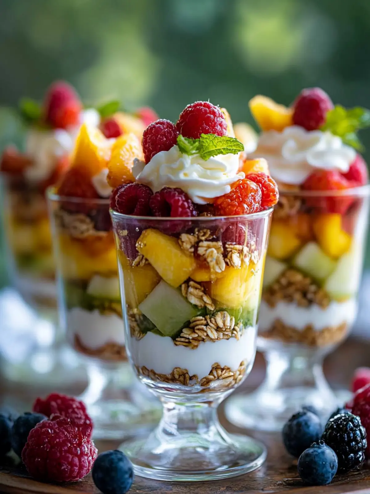 Awaken Your Mornings with Colorful Fruit & Yogurt Parfait Cups 2 Colorful Fruit & Yogurt Parfait Cups