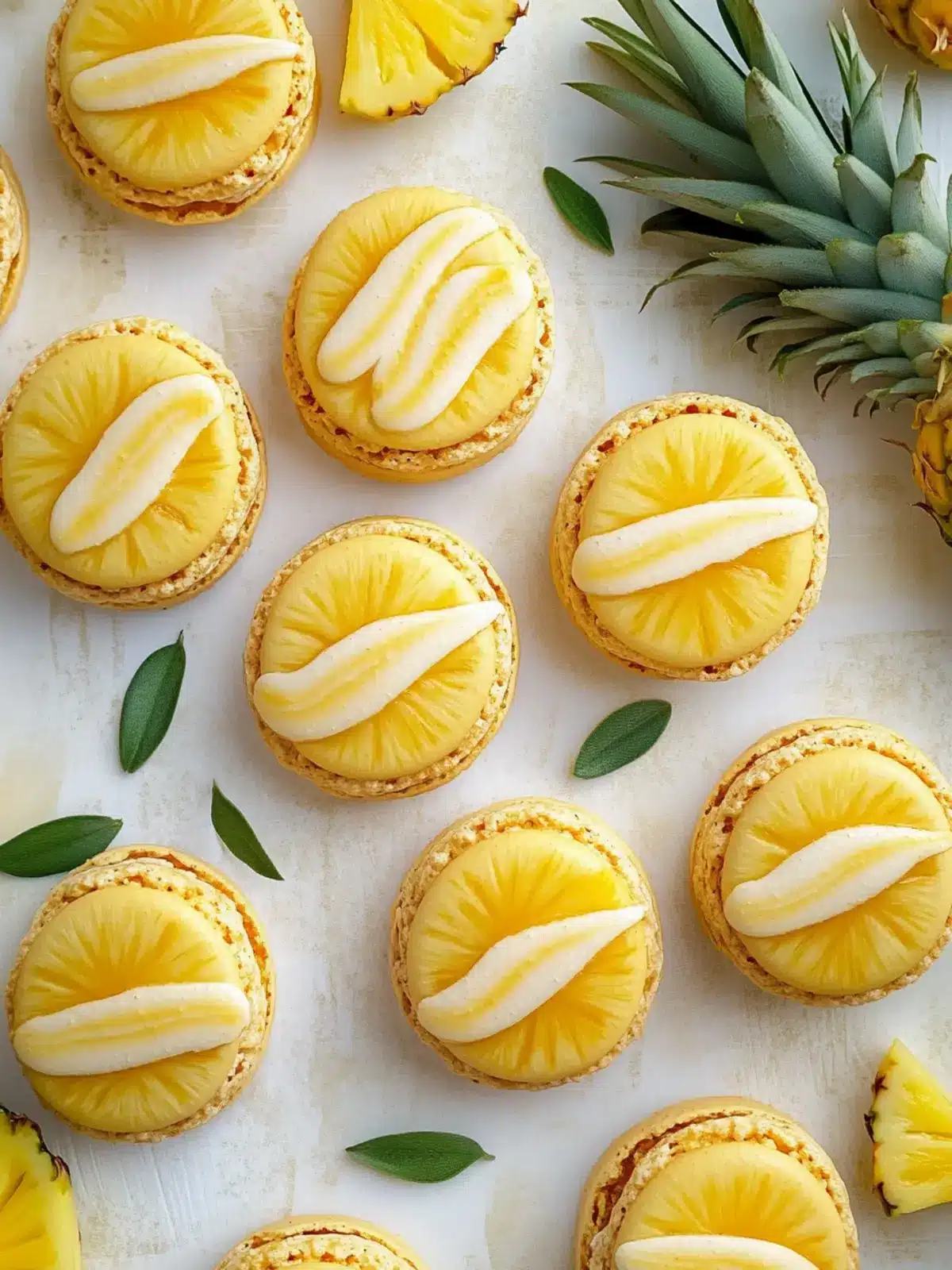 Irresistible Pineapple Macarons That Brighten Summer Days 5 Pineapple Macarons