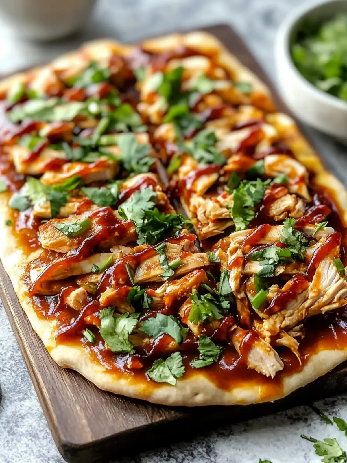 Savory BBQ Chicken Flatbread: Easy Family Dinner Delight 3 BBQ Chicken Flatbread