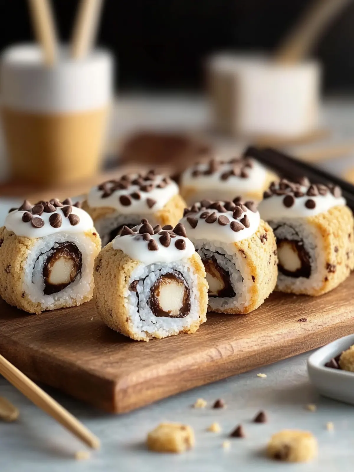 Chocolate Chip Cookie Sushi: Fun No-Bake Treats You’ll Love 3 Chocolate Chip Cookie Sushi