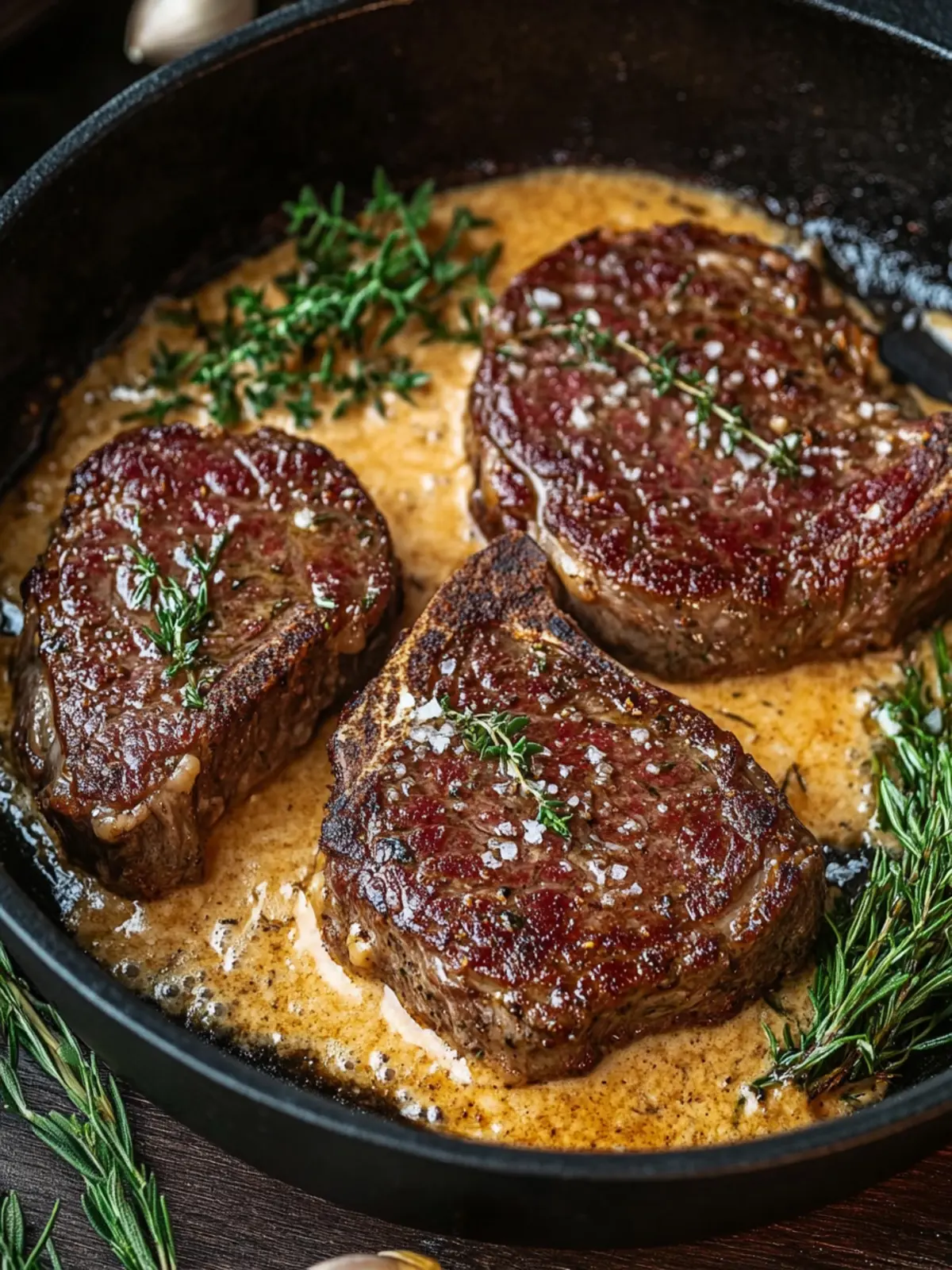 Savory Gaelic Irish Steaks with Whiskey Cream and Kale Twist 4 Gaelic Irish Steaks